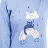 Blue Rainy Rainbow Cat Cotton PJ