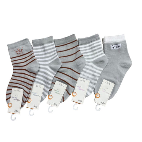Grey Striped Socks Set