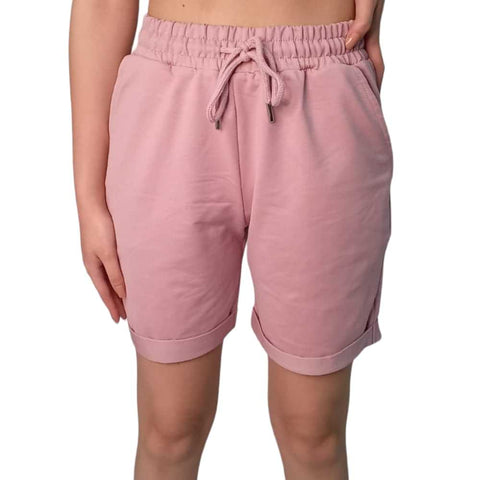 Light Pink Cotton Shorts