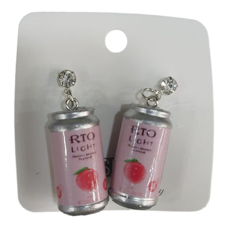pink Soda Can Stud Earrings