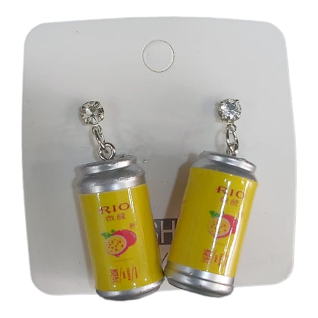 yellow Soda Can Stud Earrings