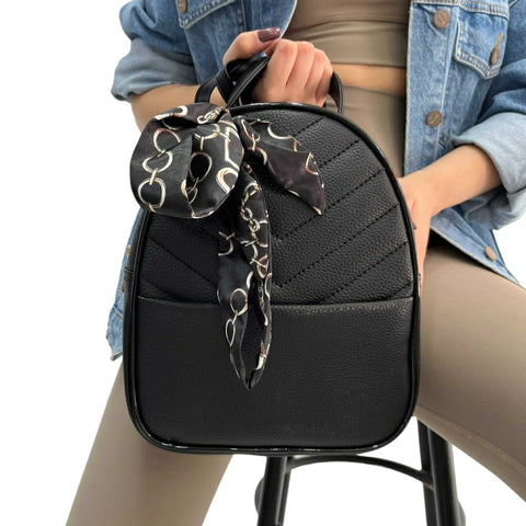 black Bella Leather Backpack