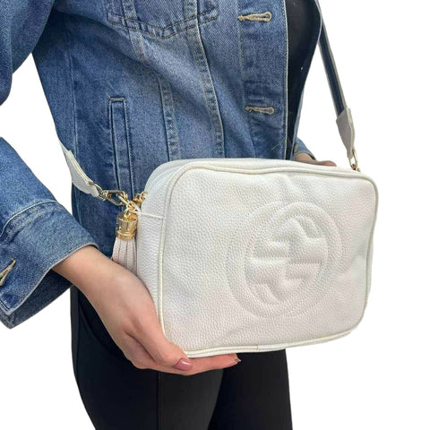 White Simple Leather Bag