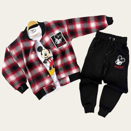 White And Black Mickey Jogging Set 2