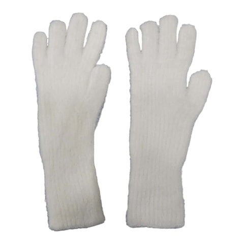 White Fluffy Gloves