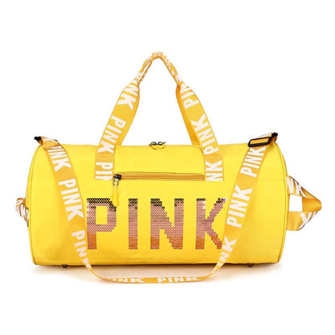 Yellow Pink Gym Bag 2